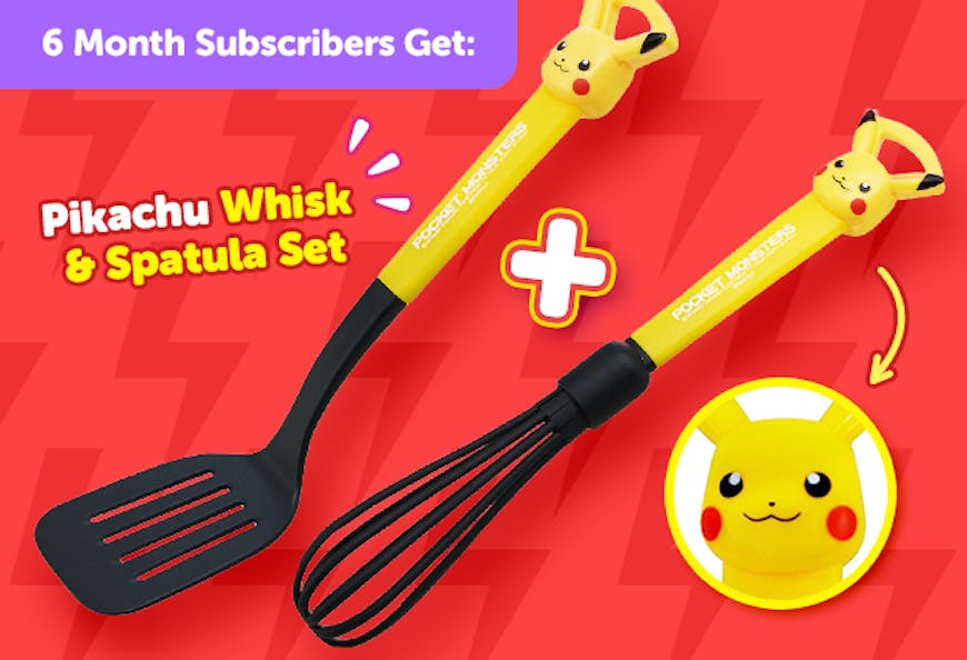 YumeTwins May 2024 PocketPals Home Paradise subscribe for 6 months for a FREE Pikachu Whisk and Spatula Set with the code PARADISE