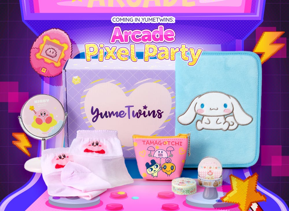 YumeTwins November box is Arcade Pixel Party, which features retro Japanese game goodies!