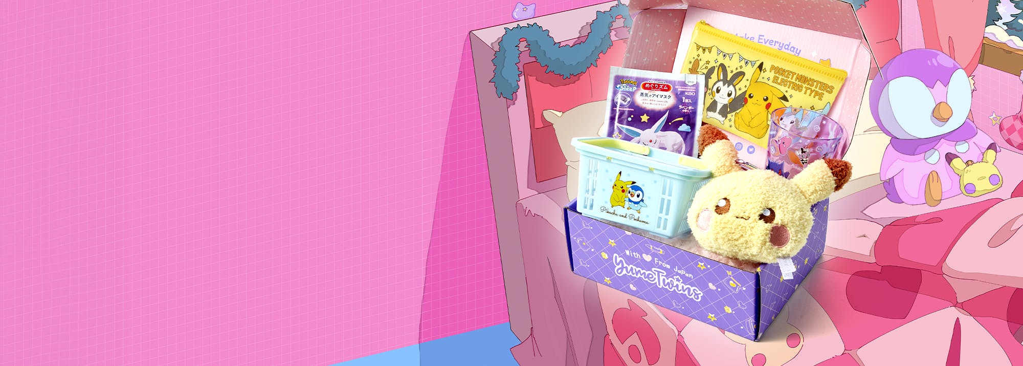 Sign up by December 15th to get your PokePals Cozy Escape box straight from Japan featuring exclusive Pokemon goodies!