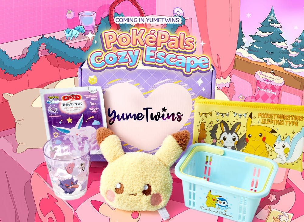 YumeTwins December box is PokePals Cozy Escape, which features exclusive Pokémon goodies