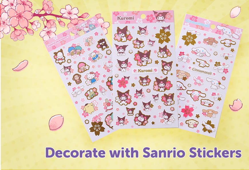 The YumeTwins Ghibli & Sanrio Sakura Surprise has a FREE Cherry Blossom Sticker Set featuring either Cinnamoroll, Kuromi, or others for the monthly plan