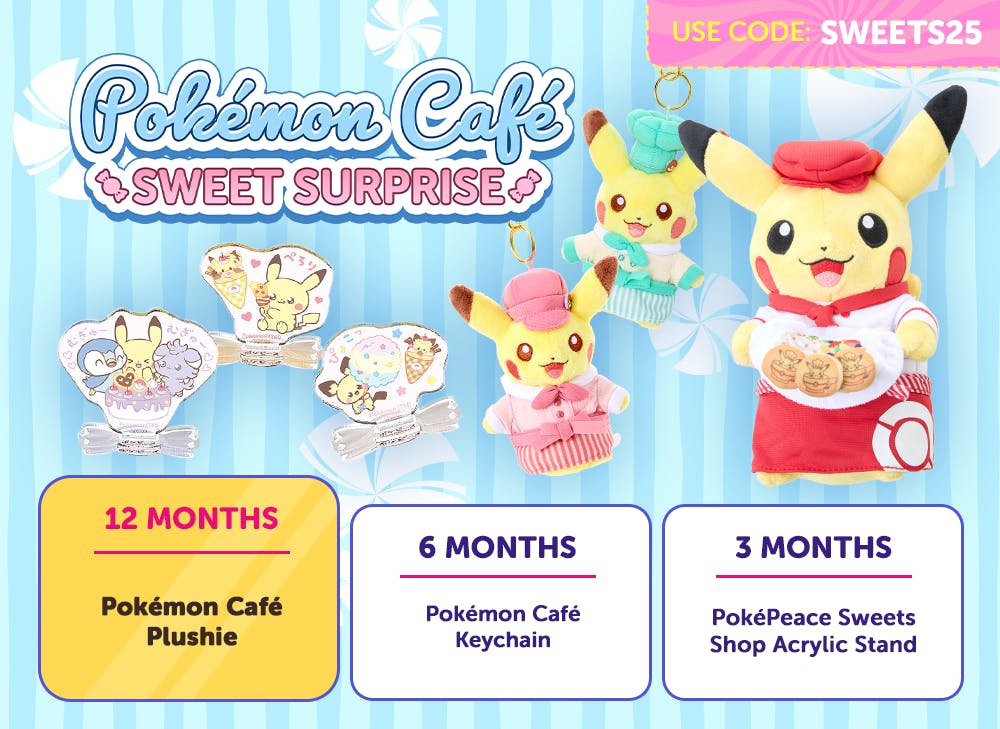 Sign up to YumeTwins by 6/15 with code SWEETS25 for FREE Japan-exclusive Pokémon goodies!