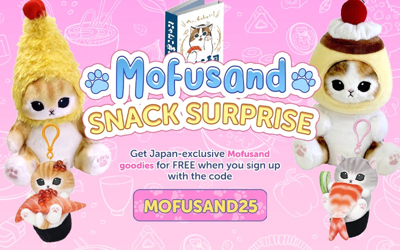 Use the code MOFUSAND25 for FREE Mofusand goodies by 7/15!