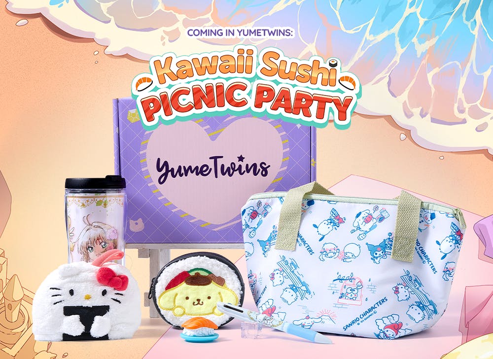 Sign up by 7/15 for your Kawaii Sushi Picnic Party box straight from Japan, featuring exclusive Sanrio goodies + other kawaii merch!