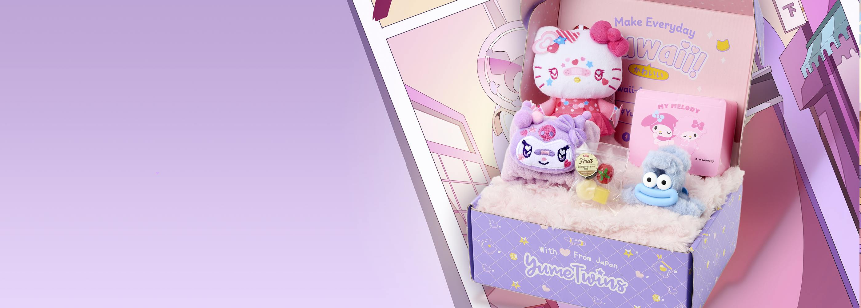 Sign up by August 15th for your Harajuku Rainbow Dreams box straight from Japan, featuring exclusive Harajuku decora Sanrio goodies!