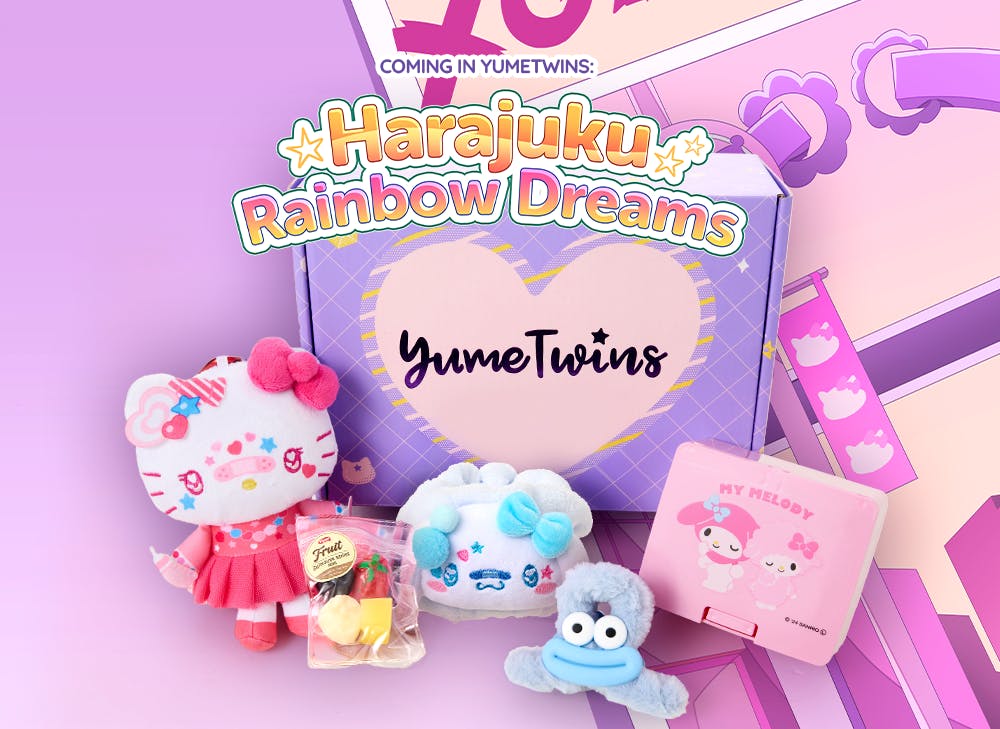 YumeTwins August box is Harajuku Rainbow Dreams, which features exclusive Sanrio goodies.