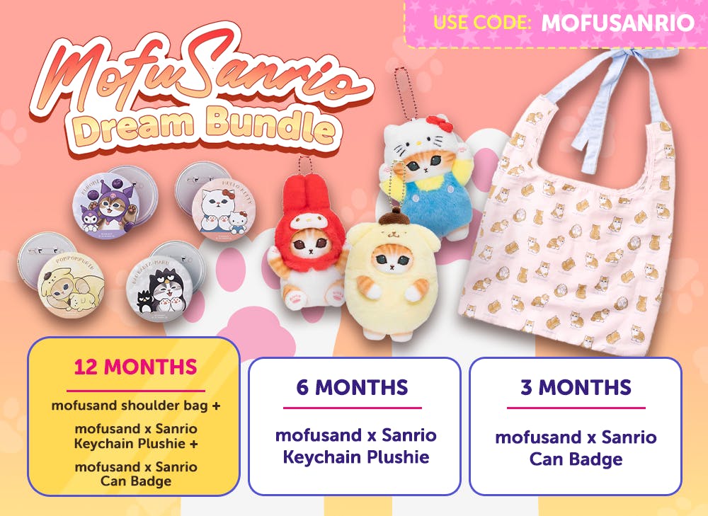 Sign up to YumeTwins with code MOFUSANRIO for FREE Japan-exclusive mofusand goodies by 9/15!