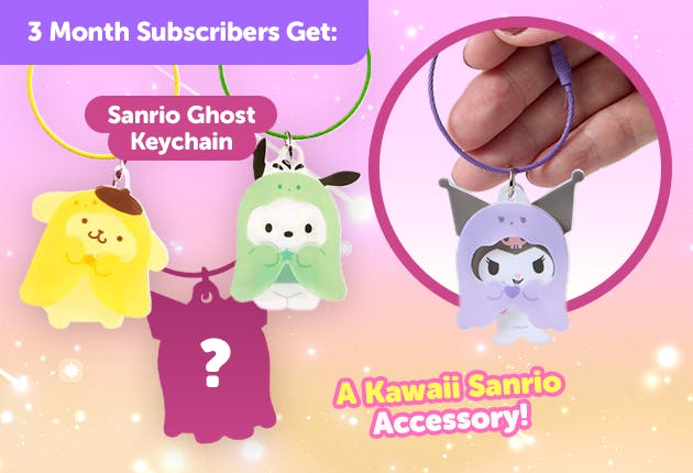 Subscribe to our 3-month Plan for Japan-exclusive Sailor Moon goodies for FREE! Sanrio Ghost Keychain