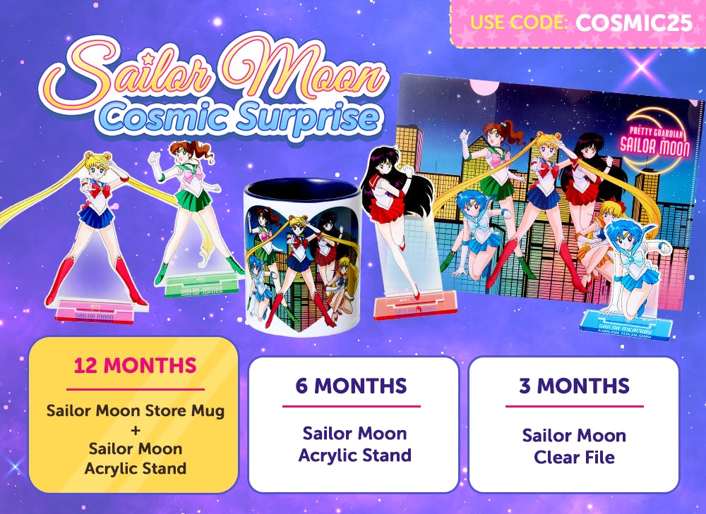 Sign up to YumeTwins with code COSMIC25 for FREE Japan-exclusive Sailor Moon Store goodies by 10/31!