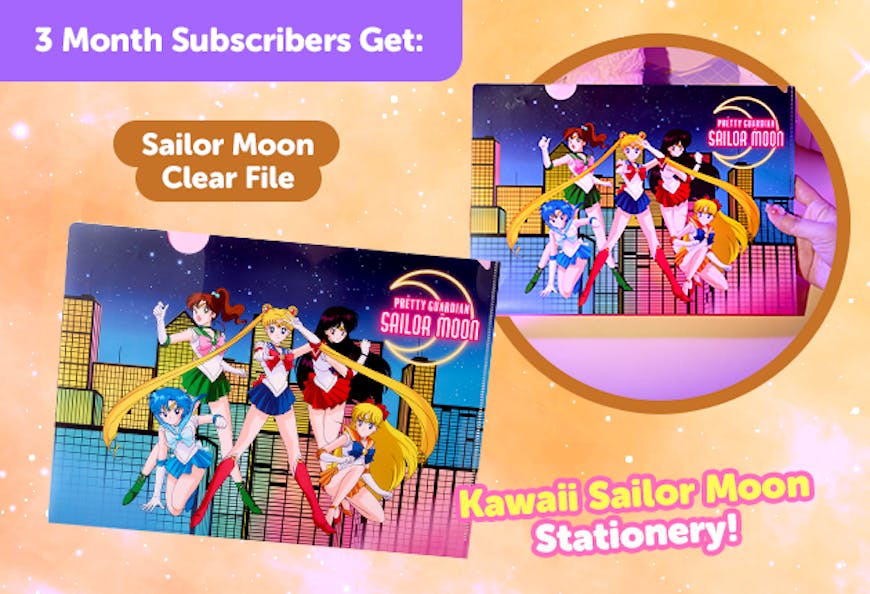 Subscribe to our 3-month Plan for Japan-exclusive Sailor Moon goodies for a FREE Sailor Moon Clear File