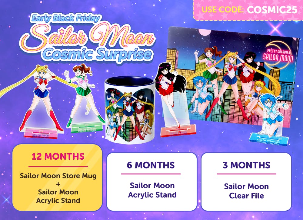 Sign up to YumeTwins with code COSMIC25 for FREE Japan-exclusive Sailor Moon Store goodies by 11/15!