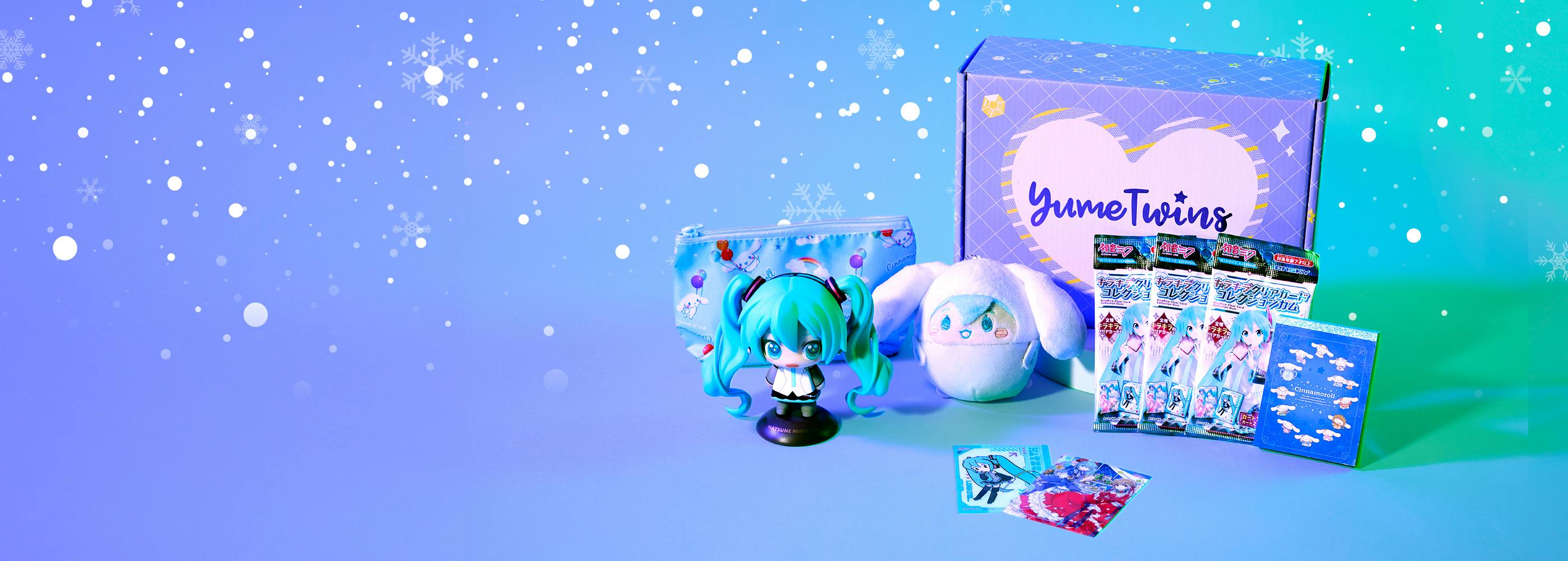 Sign up by December 15th for your Project: Winter Duet box straight from Japan, featuring exclusive Winter Hatsune Miku goodies!