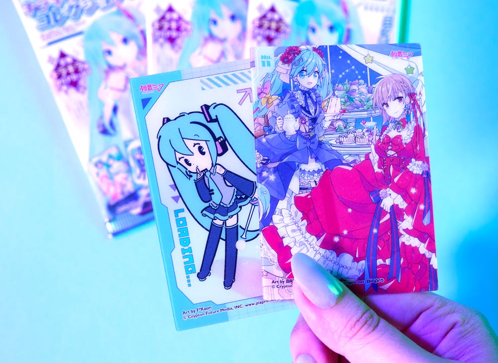 Sparkly Hatsune Miku Card Set from the YumeTwins December Project: Winter Duet box