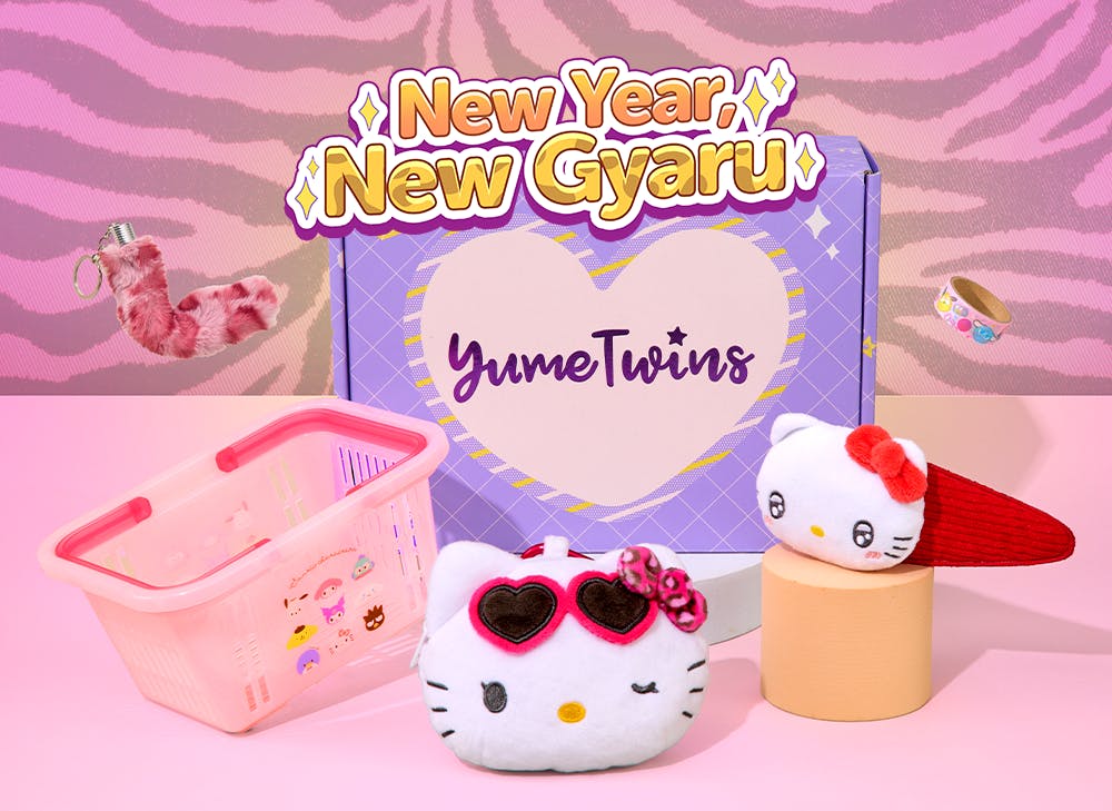 YumeTwins January box is New Year, New Gyaru, which features exclusive Sanrio goodies.