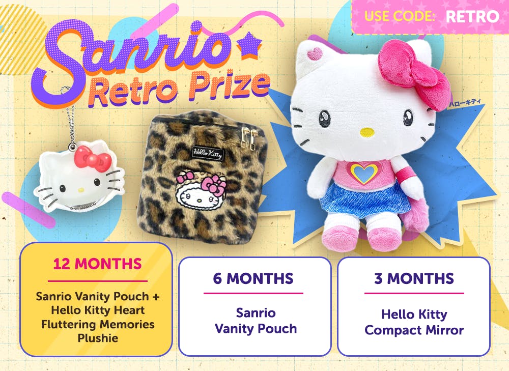 Sign up to YumeTwins with code RETRO for FREE Japan-exclusive Y2K Sanrio goodies by 1/15!