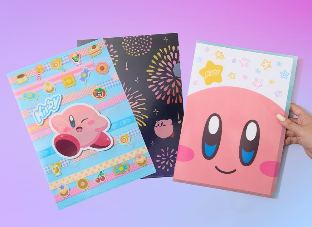 Kirby Clear File from the YumeTwins February Pink Hero Dream Cafe box