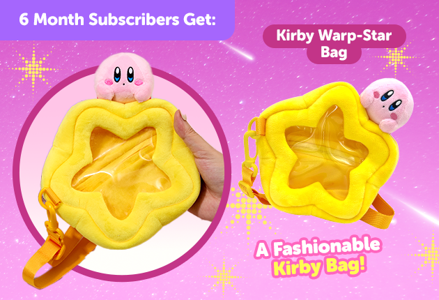 Subscribe to our 6-month plan for Japan-exclusive Kirby goodies for FREE Kirby Warp-Star Bag