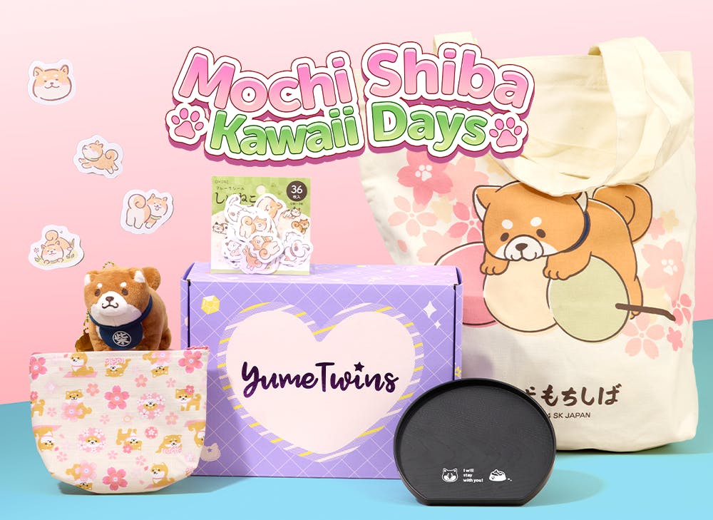 YumeTwins March box is Mochi Shiba Kawaii Days, which features exclusive Shiba Inu goodies.