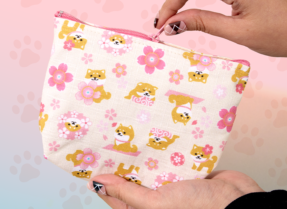 Sakura Shiba Inu Pouch