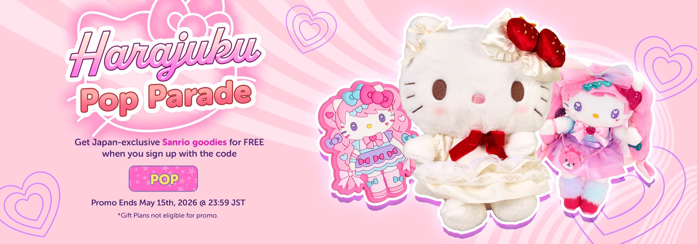 Sign up to YumeTwins with code POP for FREE Japan-exclusive Sanrio goodies!