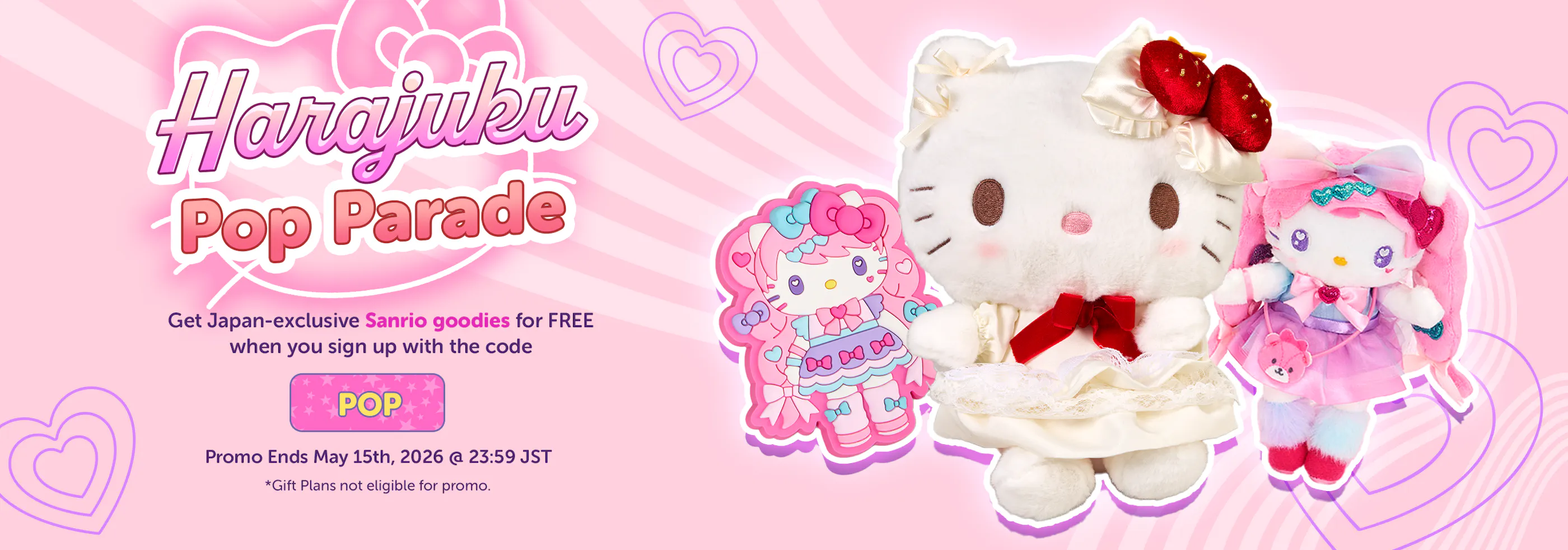 Sign up to YumeTwins with code POP for FREE Japan-exclusive Sanrio goodies!