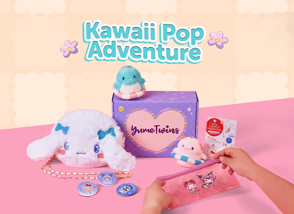 YumeTwins July box is Kawaii Pop Adventure, which features exclusive Sanrio goodies.