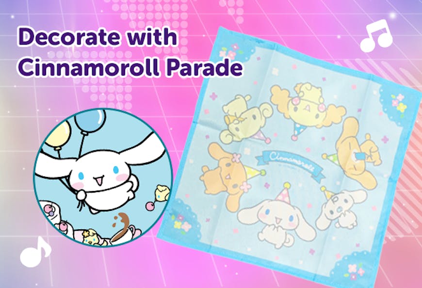 The YumeTwins Hatsune Miku and Cinnamoroll Kawaii Bonus promotion has a FREE Cinnamoroll Kawaii Parade Multi Cloth for the monthly plan