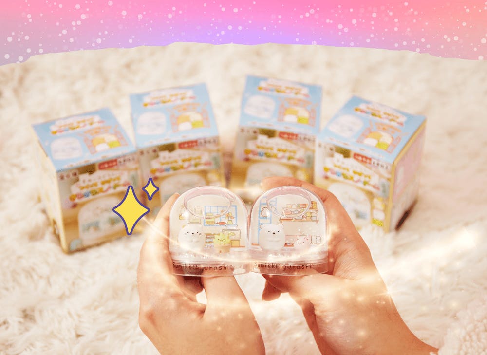 A Sumikko Gurashi diy snow globe is featured in YumeTwins Dreamy Christmas Memories December box.