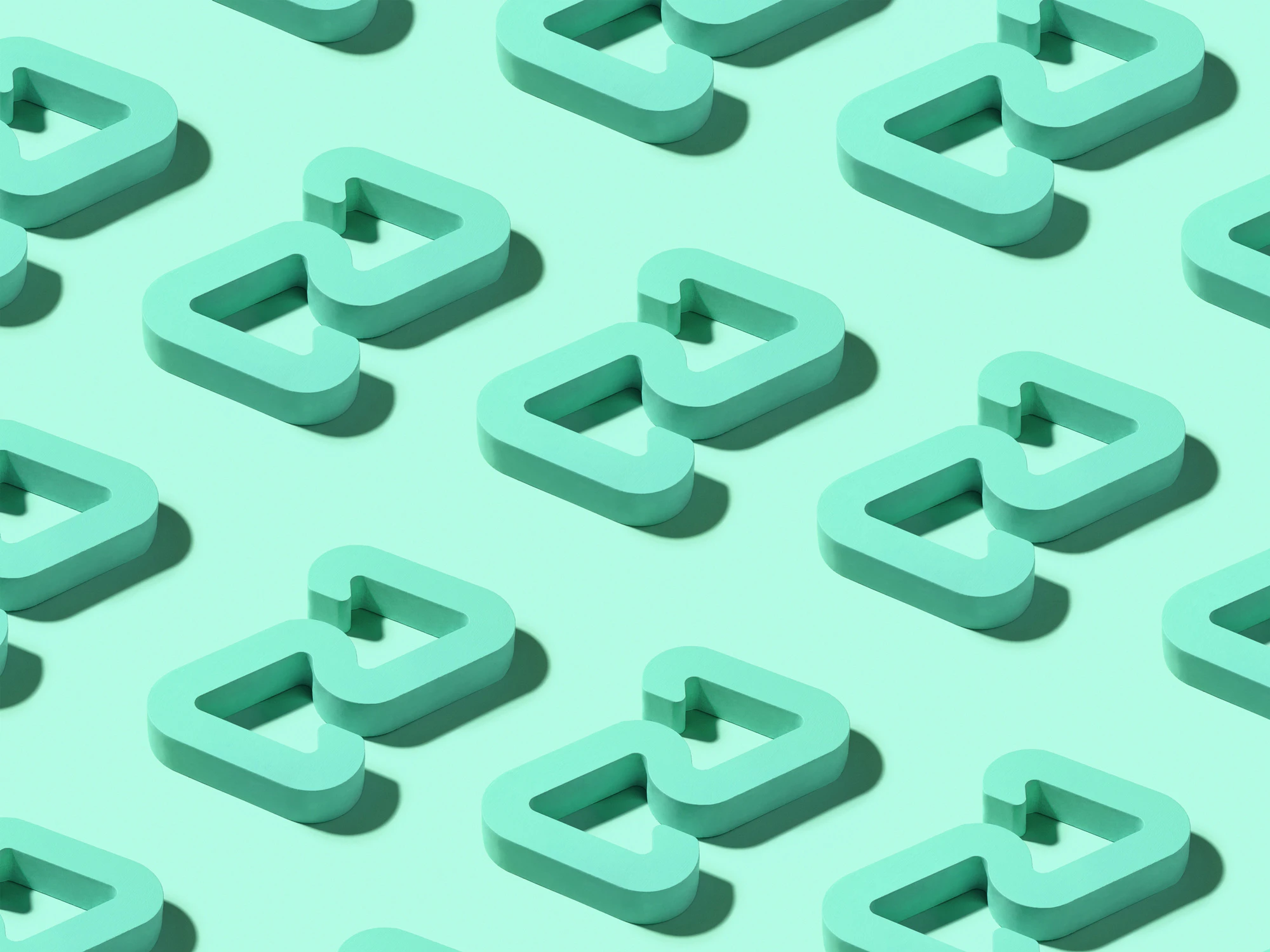 Image showing the 3D logo of Afterpay in Bondi mint, tiled on a Bondi mint seamless.