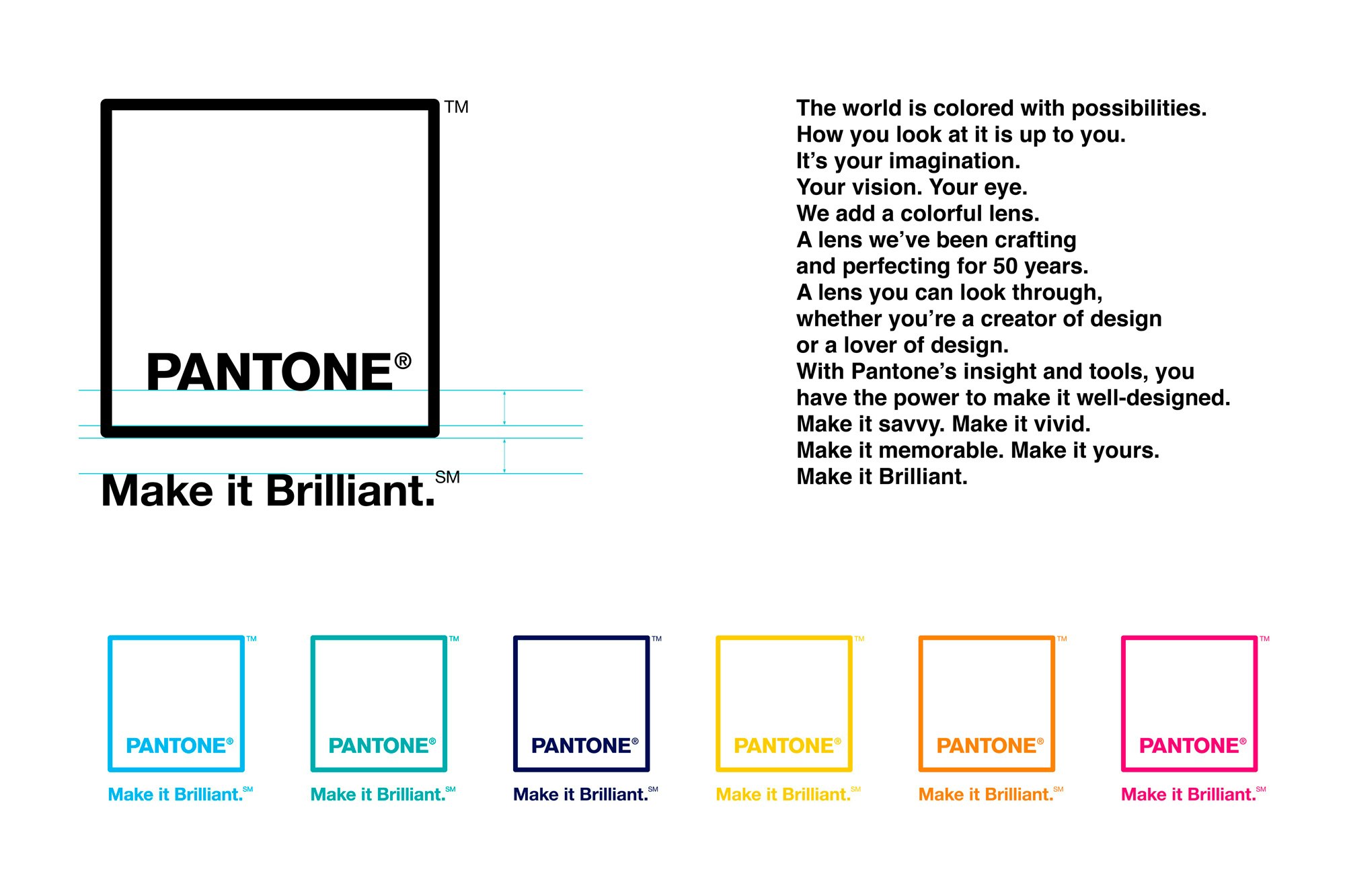 Image showing the Pantone logo and the tagline MAKE IT BRILLIANT in different colors.