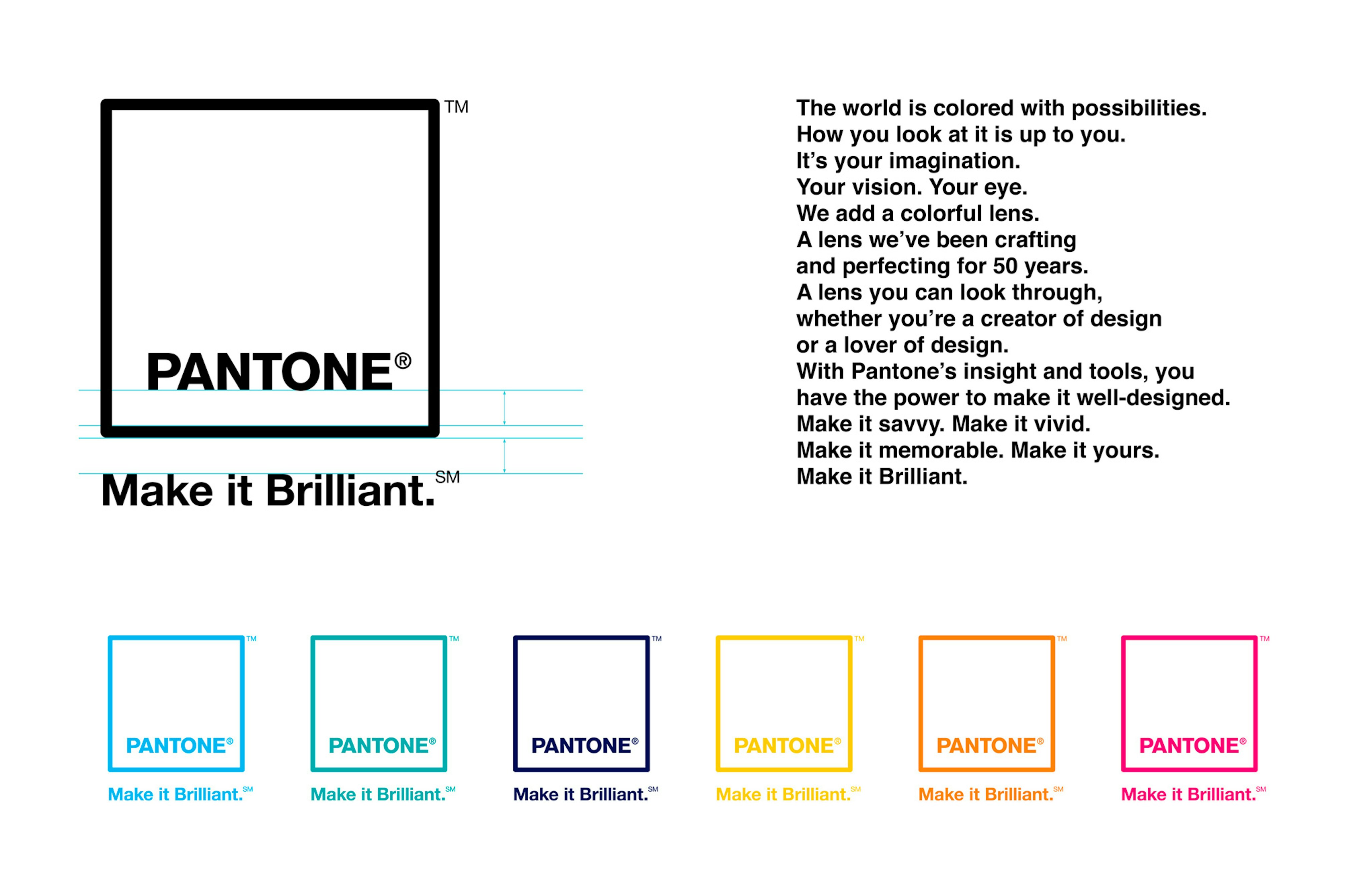 Image showing the Pantone logo and the tagline MAKE IT BRILLIANT in different colors.