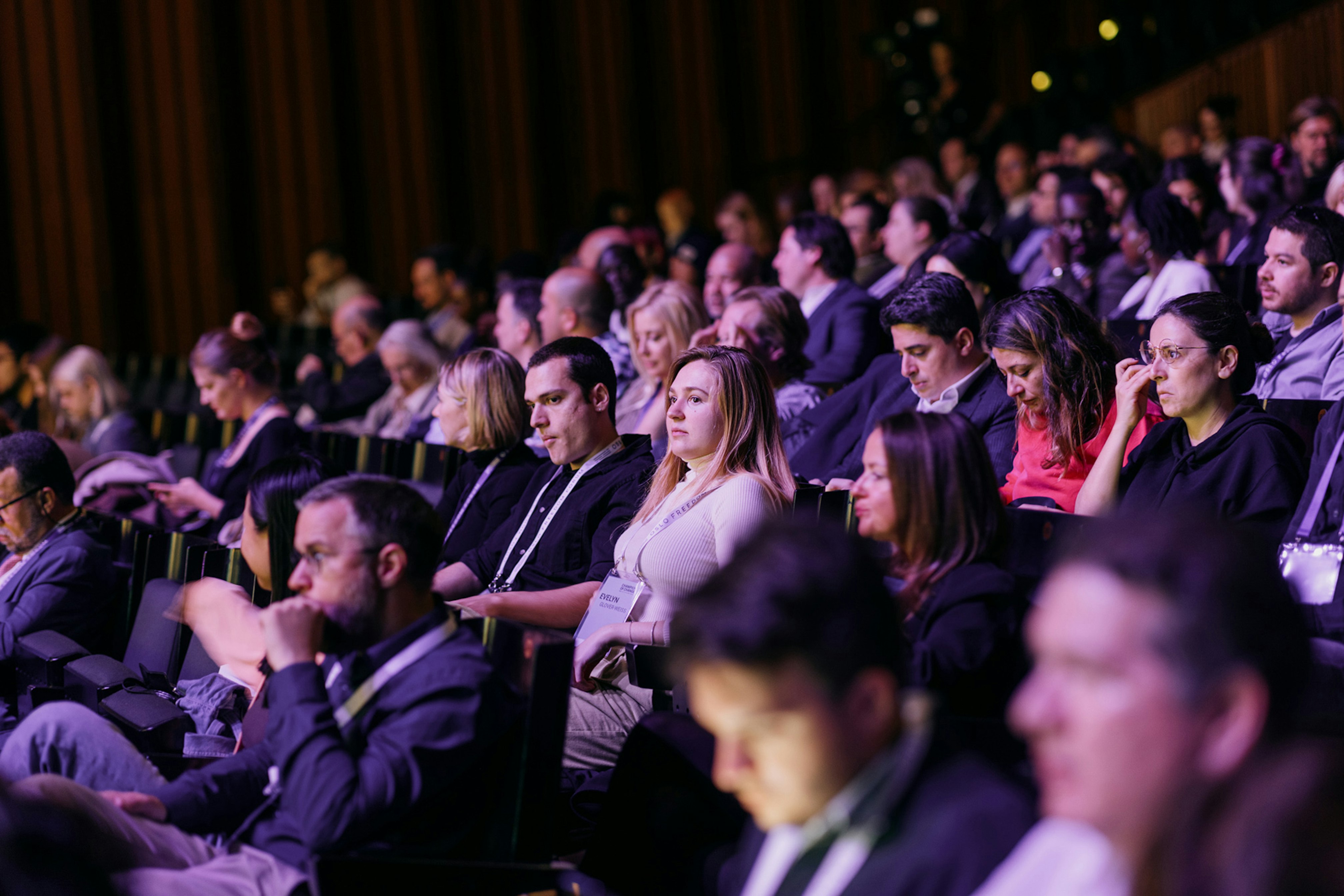 Audiences are watching in the theatre.