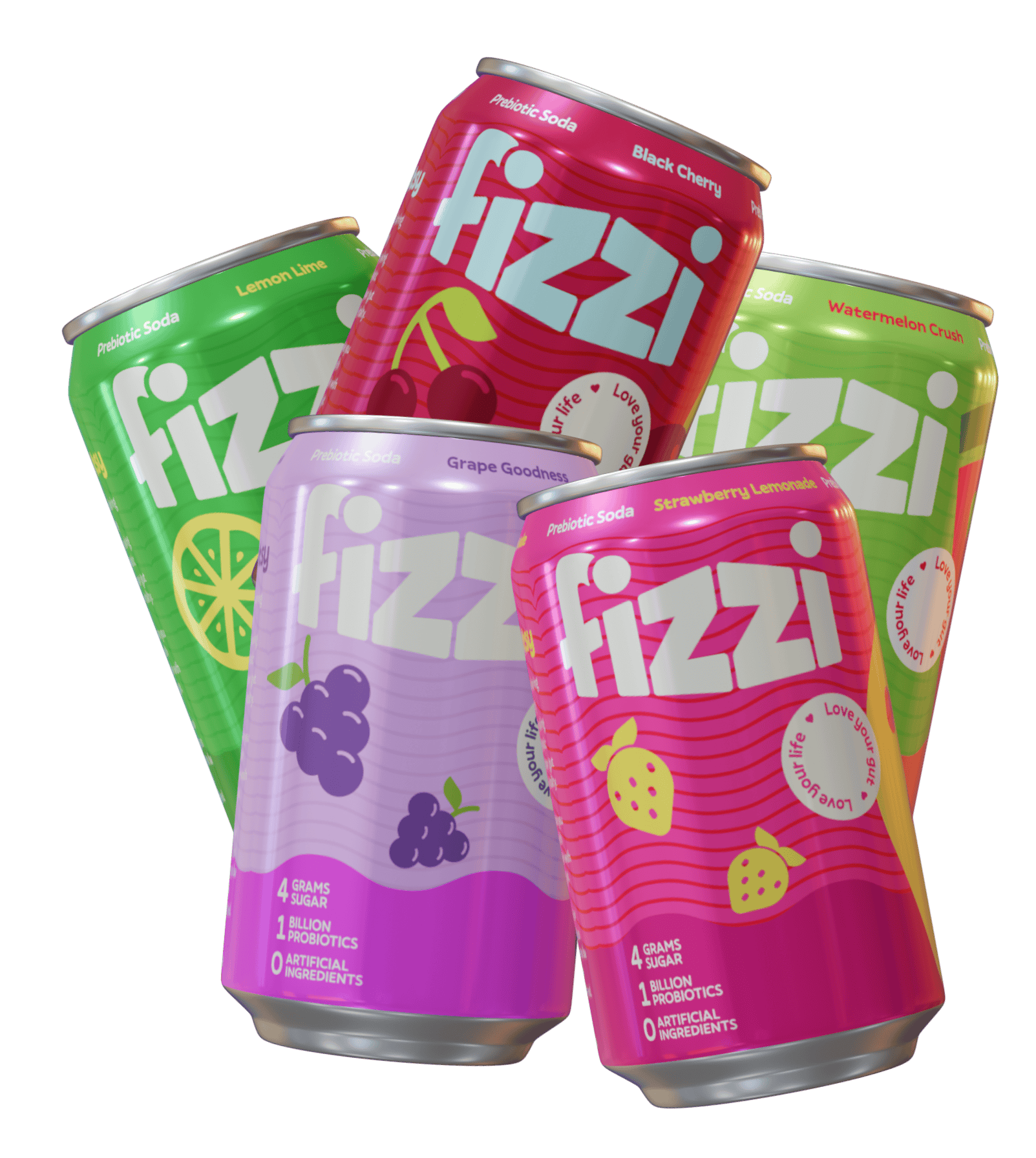All of the fizzy flavours