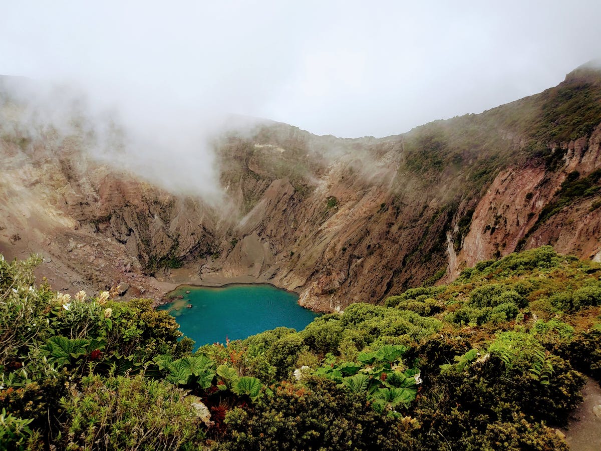 Stretch of water at the bottom of a volcano