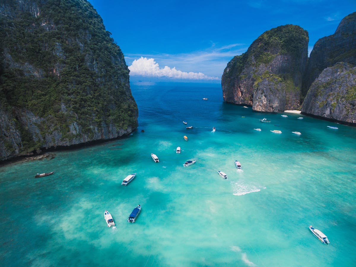 Koh Phi Phi Archipelago and Maya Bay with its special rocks and turquoise waterPhoto by Humphrey Muleba on Unsplash