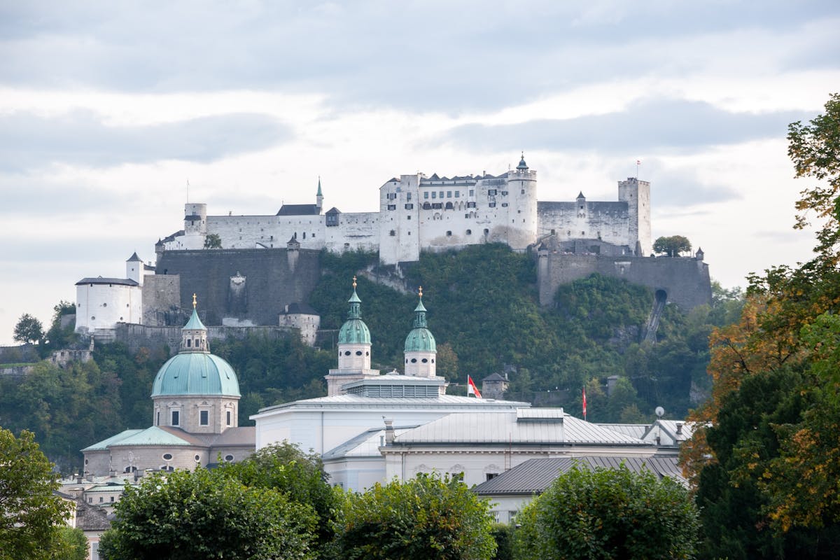 View of a fortress above Salzburg