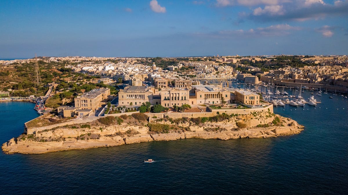 Aerial view of the Three Cities