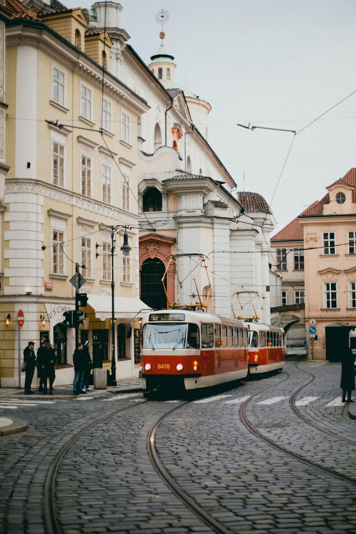 A tramway in the historic city centre