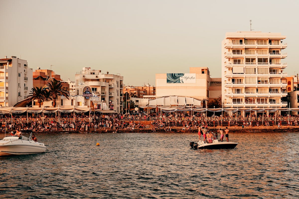 Party in Ibiza by the beach