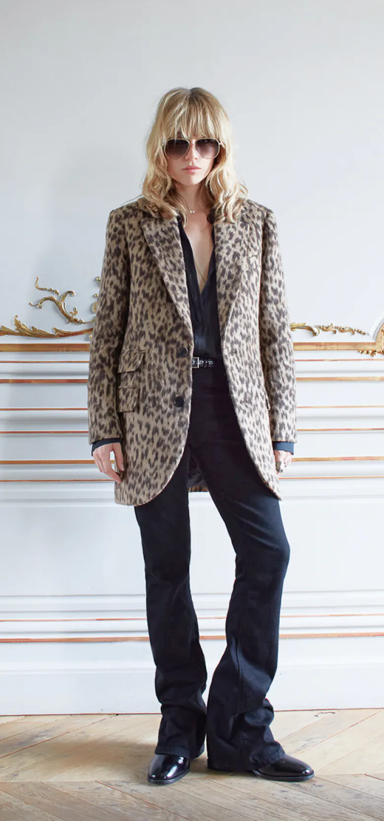 zadig&voltaire deluxe】美品ノーカラームートンジャケット うるさい