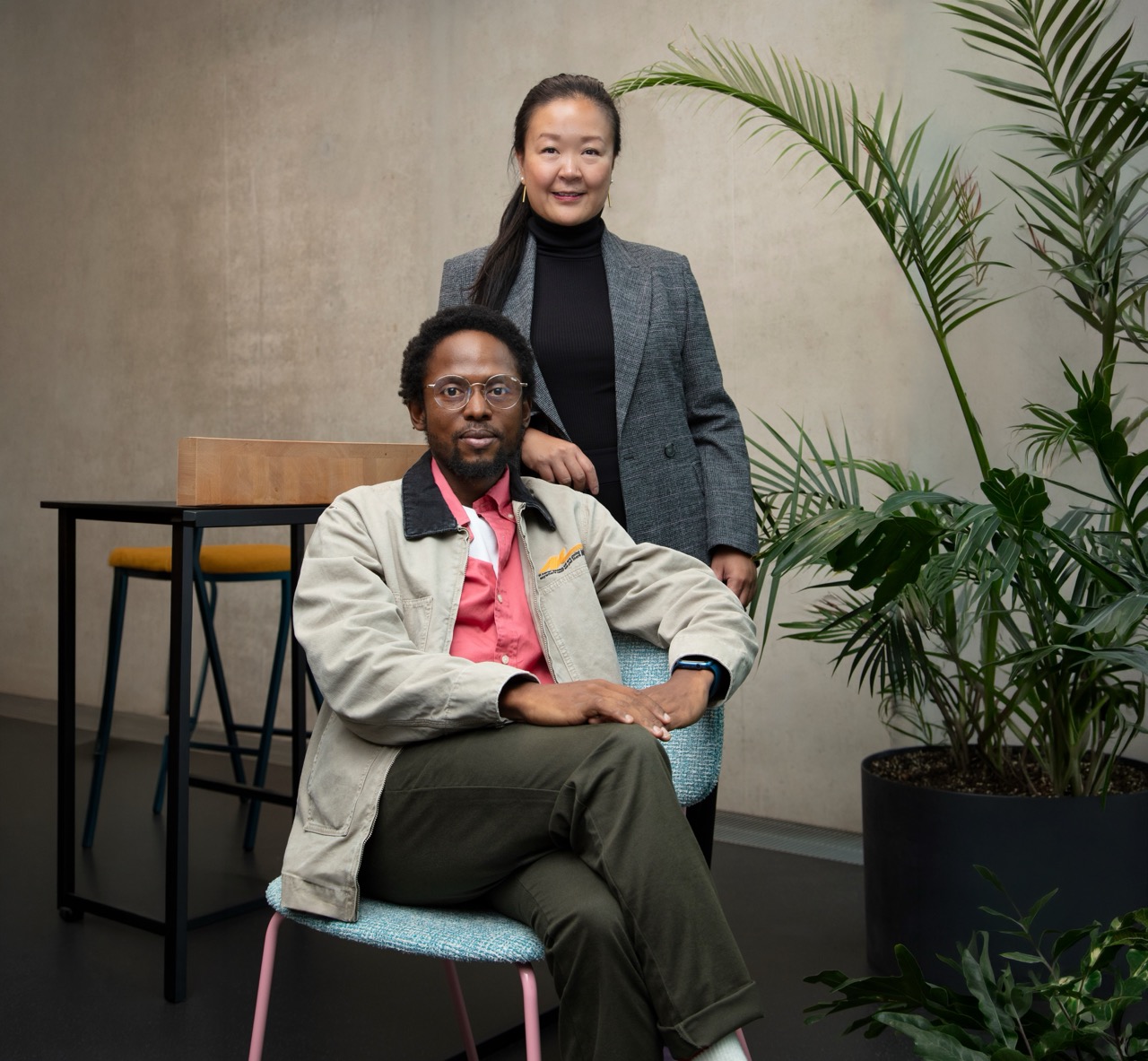 Lisa Wong (Head of Proposition Marketing & Product Marketing) and Philani Khwesa (Head of Strategy & Projects) pictured together during The Delivery Podcast recording on Zalando's Home and Lifestyle launch.