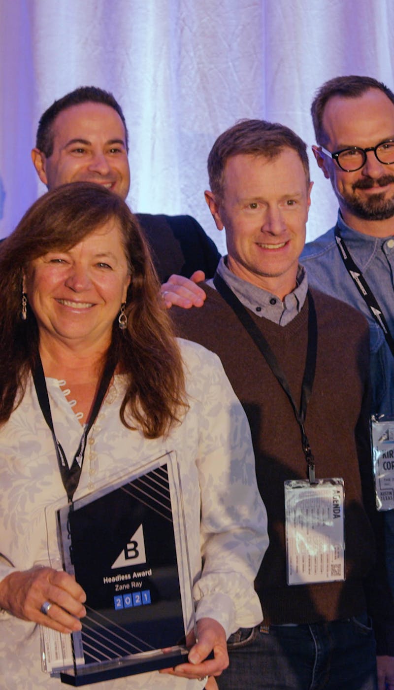 The Zaneray team accepting the BigCommerce 2021 Headless Award