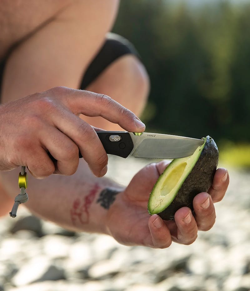 The James Brand - The Carter knife cutting an avocado