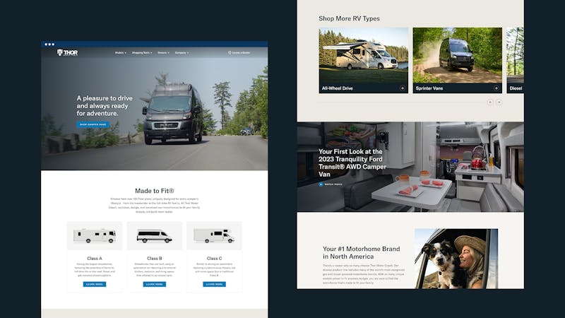 Thor Motor Coach home page