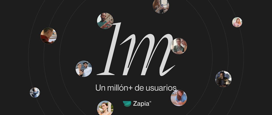 Blog - ¡1 millón de Gracias! ¡Zapia superó el millón de usuarios! 