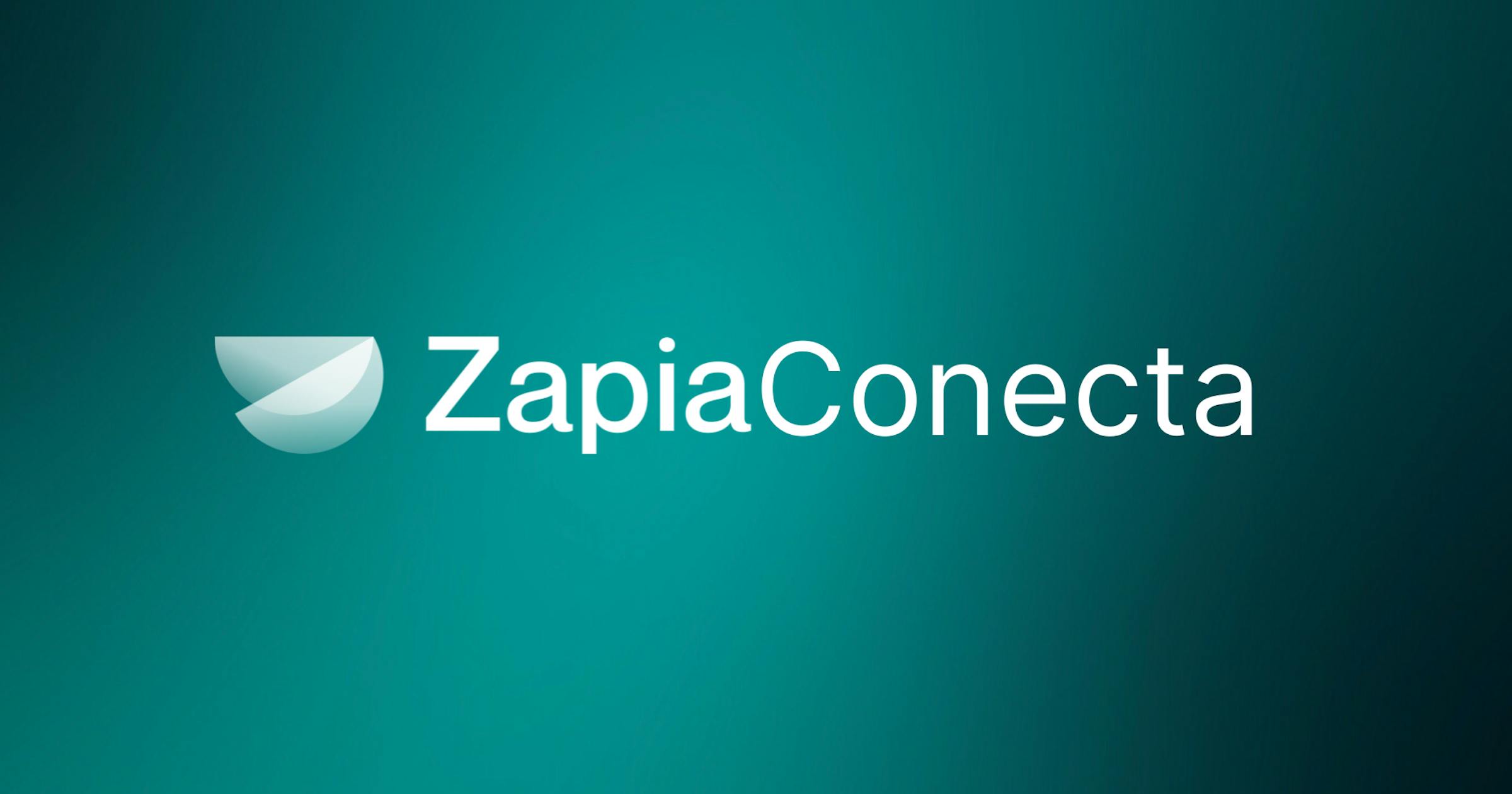 La imagen mustra el logo de Zapia Conecta con un fondo verde