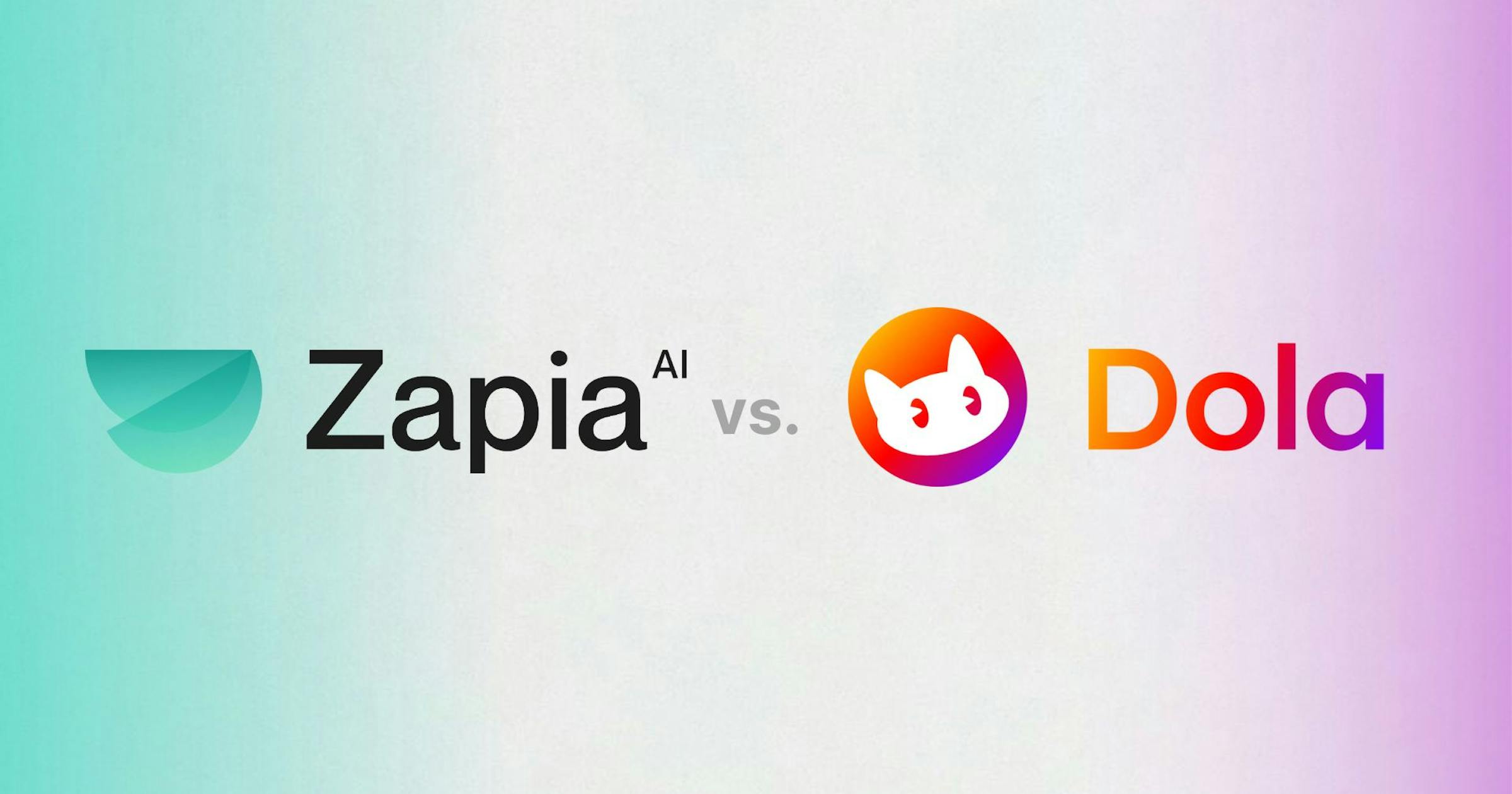 A imagem mostra os logos das duas inteligências artificiais, Zapia e Dola, lado a lado