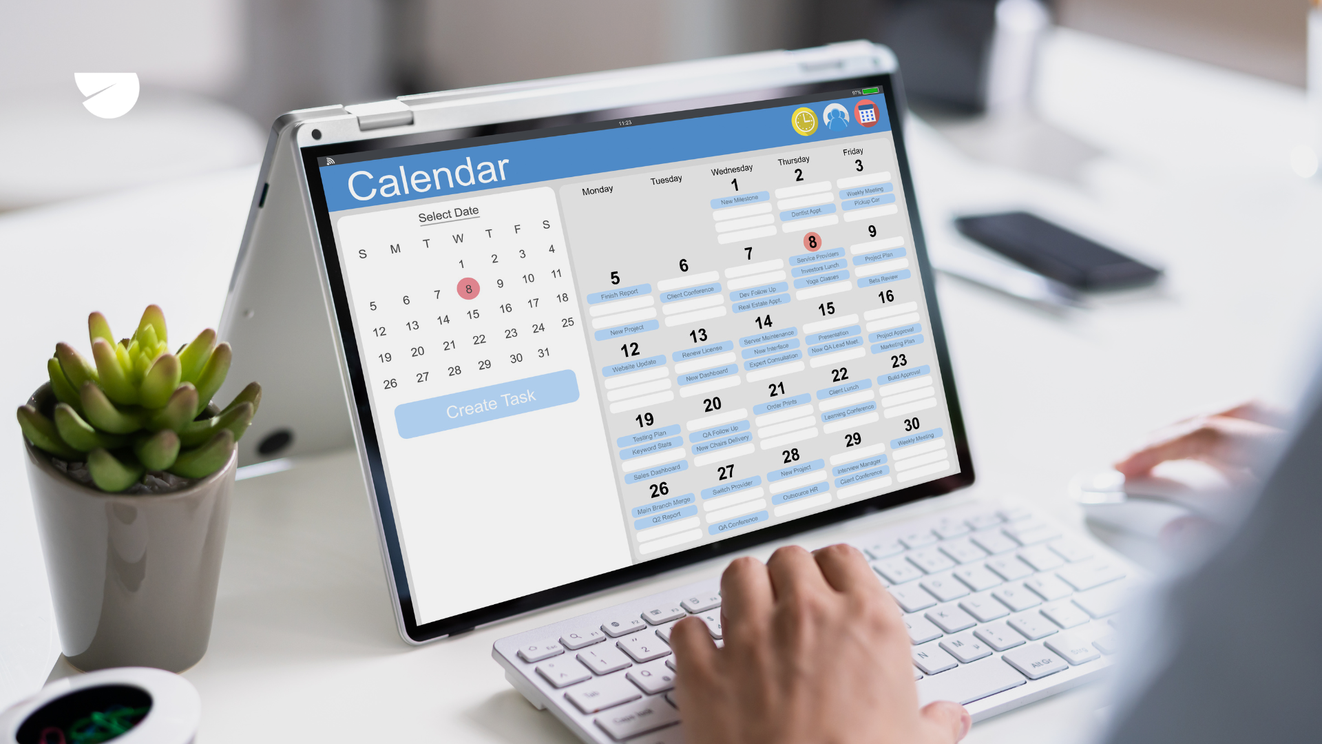 Preview Your schedule organized in a single audio message image