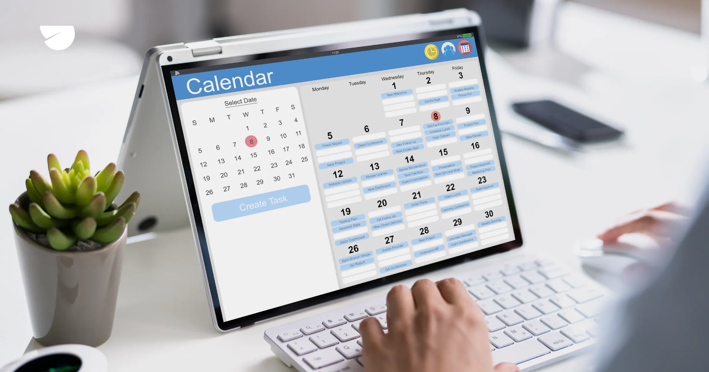 Preview Your schedule organized in a single audio message image
