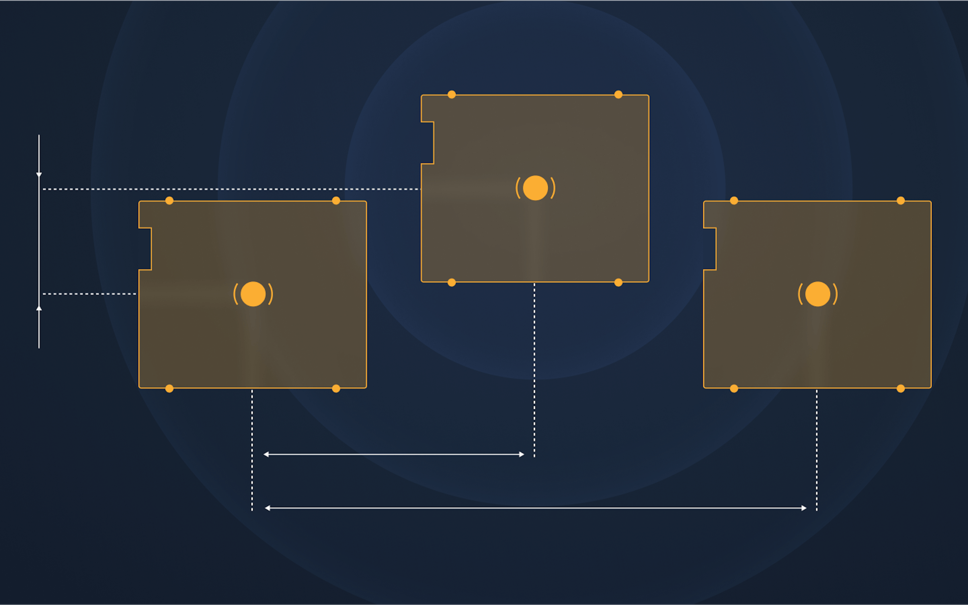 Three 1-Chip Radars